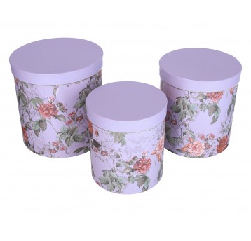 Dekoracyjne pudełka tekturowe s/3 śr 23cm/24cm