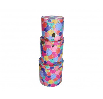 Dekoracyjne pudełka tekturowe s/3 śr 23cm/24cm