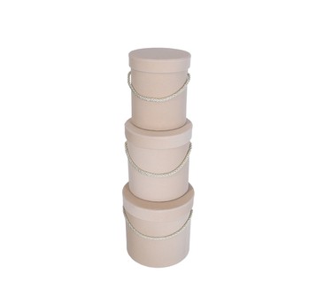 Dekoracyjne pudełka welurowe s/3 śr 17cm/17cm