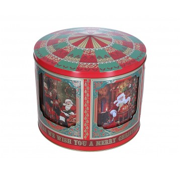 Dekoracyjne pudełka z metalu śr 23cm18cm