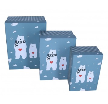 Dekoracyjne pudełko tekturowe s/3 29cm/22cm/13cm