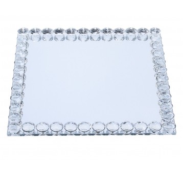 Dekoracyjne szklane patery 20cm/20cm/4cm