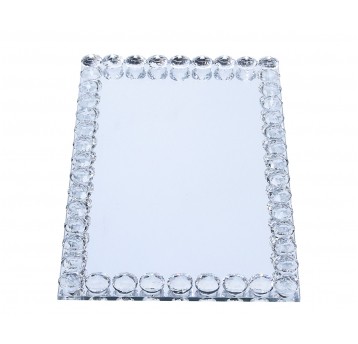 Dekoracyjne szklane patery 24cm/15cm