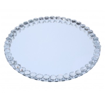 Dekoracyjne szklane patery 25cm/4cm