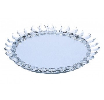 Dekoracyjne szklane patery śr 23cm/4cm