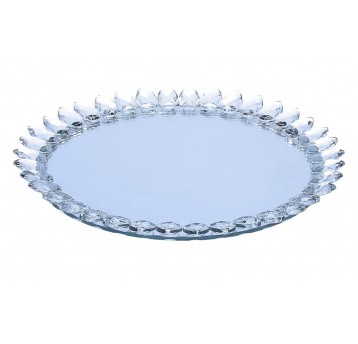 Dekoracyjne szklane patery śr 28cm /4cm