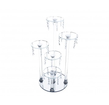 Dekoracyjne szklane świeczniki 63cm śr.30cm