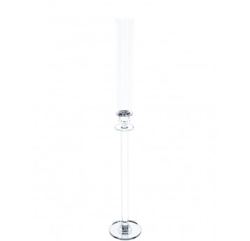 Dekoracyjne szklane świeczniki śr 12cm/76cm