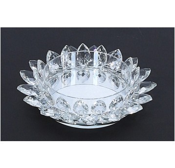 Dekoracyjne szklane świeczniki śr18cm/6cm