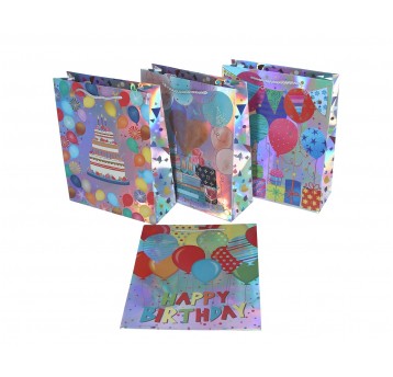 Dekoracyjne torebki papierowe mix 32cm/26cm/10cm