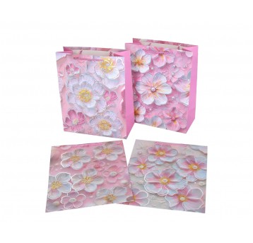 Dekoracyjne torebki papierowe mix 32cm/26cm/10cm