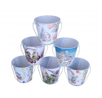 Dekoracyjne wiaderko z meta.mix kol śr 13cm/12cm