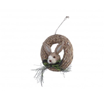 Dekoracyjny wianek z zajączkiek śr 19cm