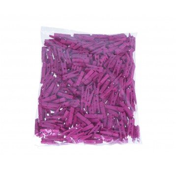 Drewniane spinacze amarantowe 3,5 cm 1op.=250szt.