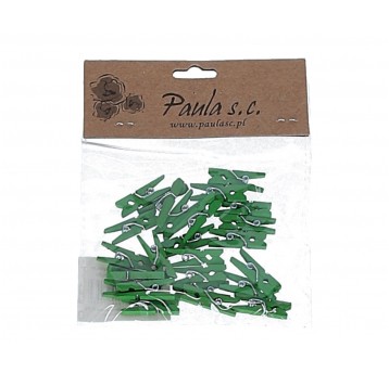 Drewniane spinacze zielone 2,5cm