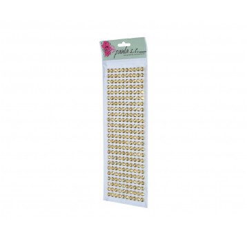 Dżety 24rz x 10szt. złote 8mm metaliczne