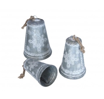 Dzwonek ozdobny z metalu s/3 śr 18cm/24cm