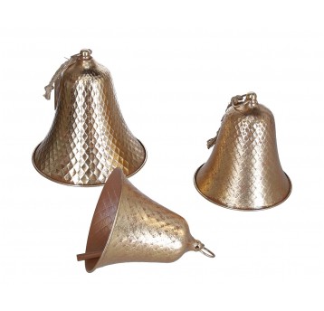 Dzwonek ozdobny z metalu s/3 śr 22cm/25cm