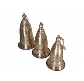 Dzwonek ozdobny z metalu s/3 śr 25cm/39cm
