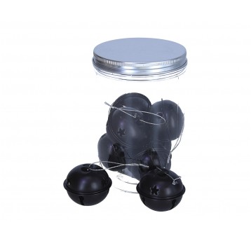Dzwonki czarne w słoiku 50mm op=8szt