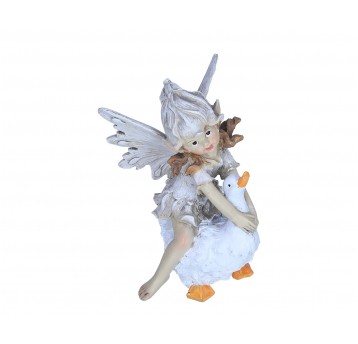 Elf beżowy z gąską 20cm/12cm