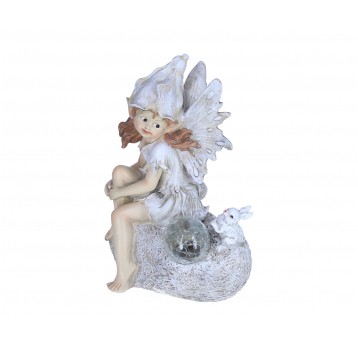 Elf siedzący na kamieniu 30cm/20cm