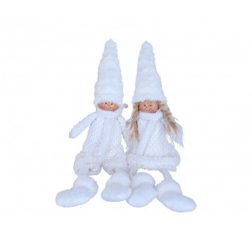 Figurka biała do dekoracji mix 53cm