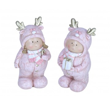 Figurka w czapce renifera mix 2 wzory 12cm