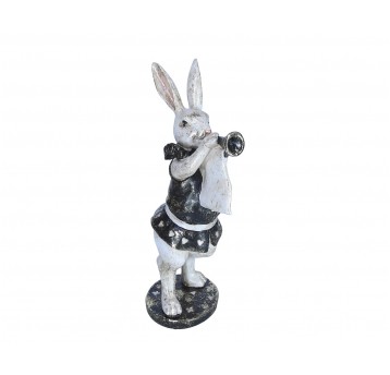 Figurka zajączka z trąbką 28cm