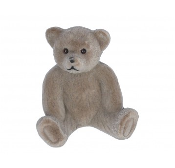 Flokowane niedźwiedzie z tworzywa sztu.11cm/10cm