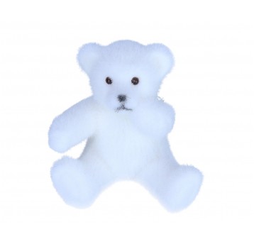 Flokowane niedźwiedzie z tworzywa sztu.12cm/10cm