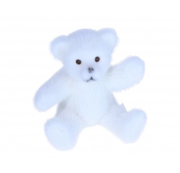 Flokowane niedźwiedzie z tworzywa sztu.12cm/10cm