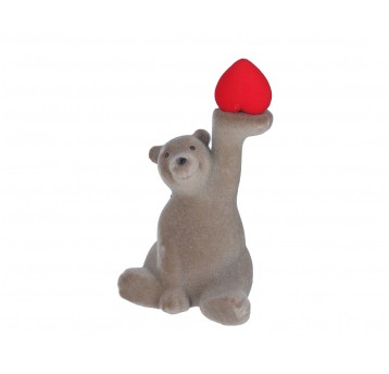 Flokowane niedźwiedzie z tworzywa sztu. 21cm/9cm