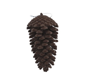 Flokowane szyszki z tworzywa sztu. na choinkę 17cm