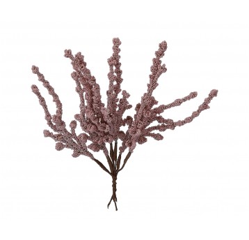 Galązka ozdobna rózowa do dekoracji 25cm