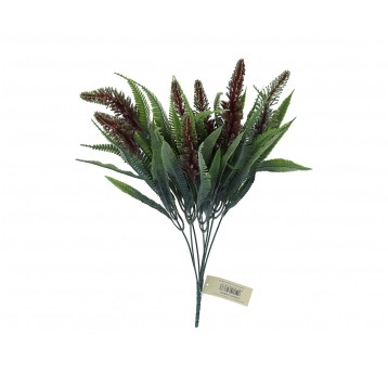 Galązka ozdobna zielono-bordowa 48cm