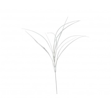Gałązka trawy z brokatem krem-opal 47cm