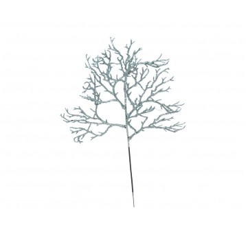 Gałązka wodorostów zielona z brokatem 50cm/28cm