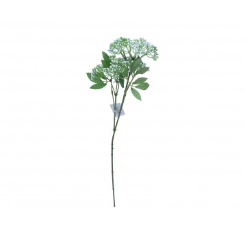 Gałązka z białymi kulkami 66cm
