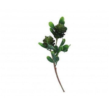 Gałązka z zielonymi kwiatami 38cm