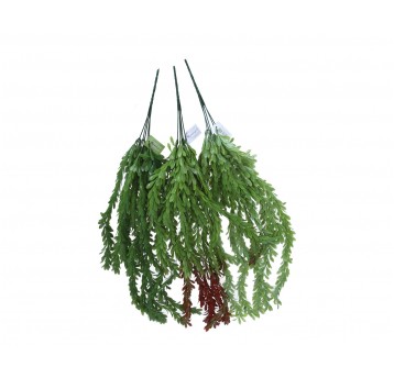 Gałązka z zielonymi ozd. liśćmi 3kol. 86cm