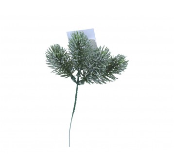 Gałązka zielonej jodły ośnieźona 23cm