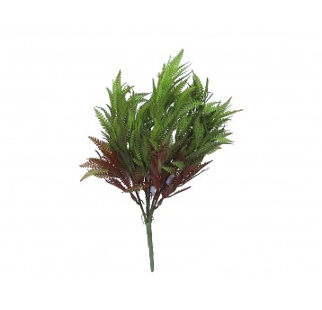 Gałązka zielono-bordowej paproci 40cm