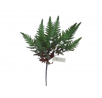 Gałązka zielono-bordowej paproci 48cm