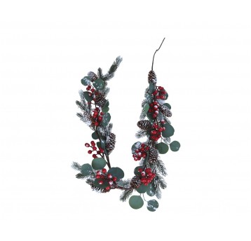 Girlanda ośnieźona z jodły i szyszek 125cm