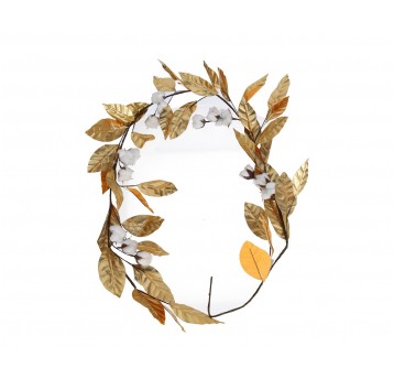 Girlanda z bawełną złota l 200cm