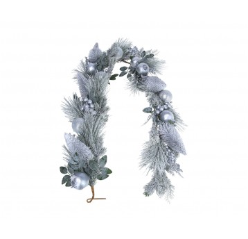 Girlanda z jodły ośnieżonych dekoracji 180cm