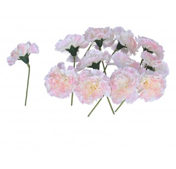 Goździk kremowo-róźowy na piku 7cm/15cm