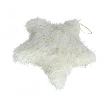 Gwiazda z futerka kremowo-zlota śr 26cm