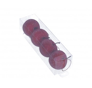 Jabłuszka czerwone do dekoracji śr5,5cm op=4szt